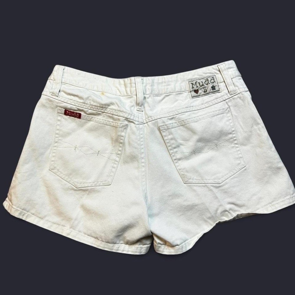 Vintage Y2K Mudd Jeans mid rise‎ flat front shorts size 7 READ